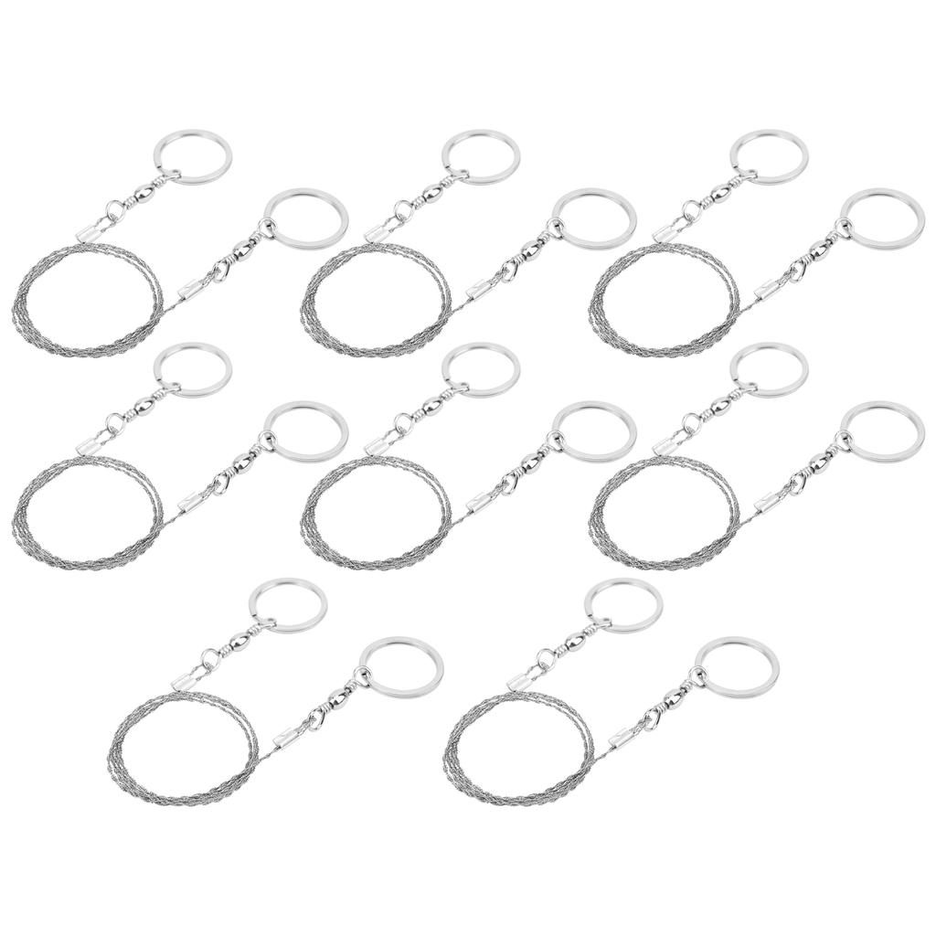 8 Stück Überlebensdrahtsäge Camping Outdoor Edelstahl Drahtsäge Kabelkette Kettensäge