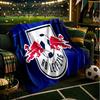 Rb FootballWappen Design Decken Flanelldecken Plüsch für Sofa Bett Geschenke für Männer Frauen Reise Picknickdecke Weihnachts-Fan-Geschenke