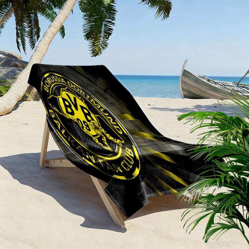 Lebendiges BVB-Logo-Design Strandtuch Strand Outdoor-Camping Schnelltrocknendes Badetuch Outdoor-Pooltuch Schwimmen Mode-Druck Strand