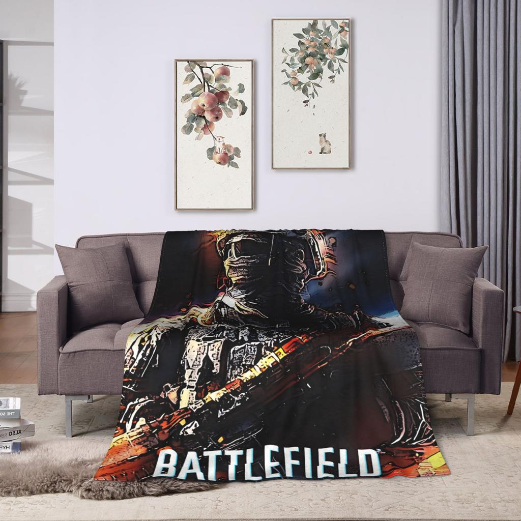 Battlefield 2042 Game Blankets  Airplane Travel Flannel Bedding Throws For Living Room Warm Soft Custom Quality Bedspread