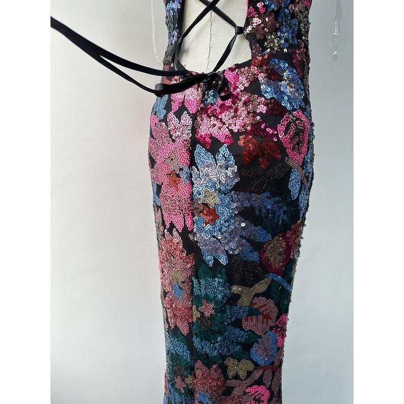 Export Pure Original Sequin Open Back Slim-Fit Fishtail Skirt Sling Open Back Dress Dress Long Formal Dress Long Dress for Women