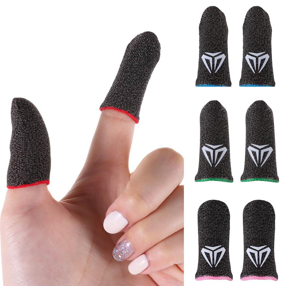 

1 Pair Boy Gift Sweatproof Breathable Game Fingertip Gloves Touch Screen Finger Cots Anti-slip Style 1-Green