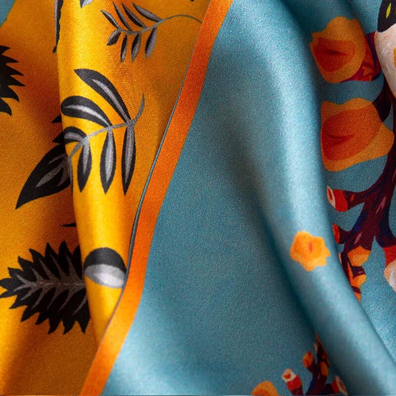 Hengyuanxiang HYXSJ1008 100% Silk Double-Layer Scarf