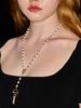Eireve Key & Beads Necklace (Pearl Cream)
