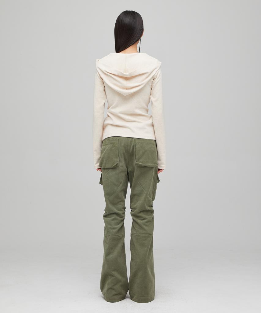 LALAFOX Bootcut Cargo Pants Khaki Bq4Wp009