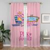 Modern Living Room Curtains Camera Pink Panther Shades Window Curtain Partition Halloween Decoration Home Interior Made Of Polyester Area Decor