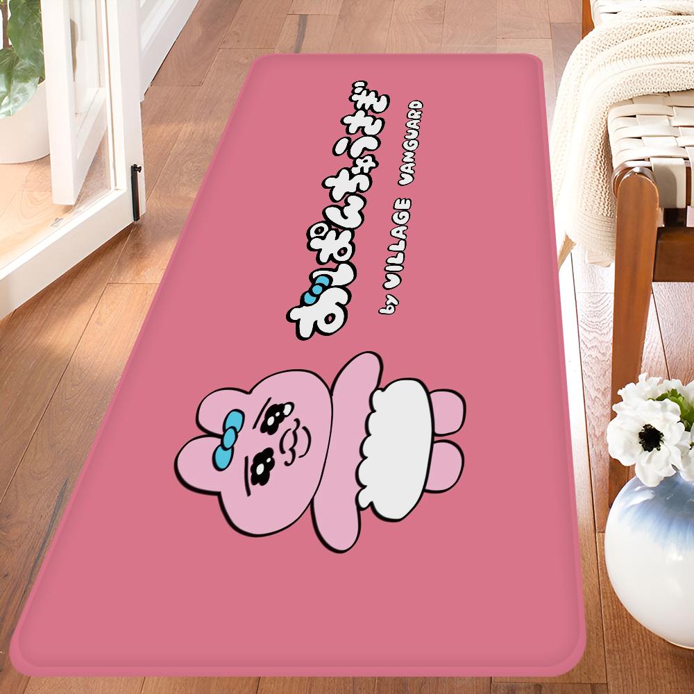 O-Opanchu U-Usagi Cartoon Cute Kitchen Mat Kids Room Bedroom Decoration Balcony Anti-Slip Doormat Living Room Alfombra