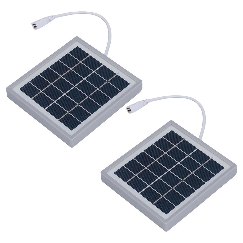 2Pcs 5W Portable Solar Panel USB Solar Charger with Back Stand for Smartphones MP3 Players MP4 Devices