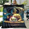 Buddhismus Buddha Šákjamuni Guanyin Bódhisattva Plyšová deka, Flanelová deka Přehozová deka do obývacího pokoje Ložnice Postel Pohovka Modlitba