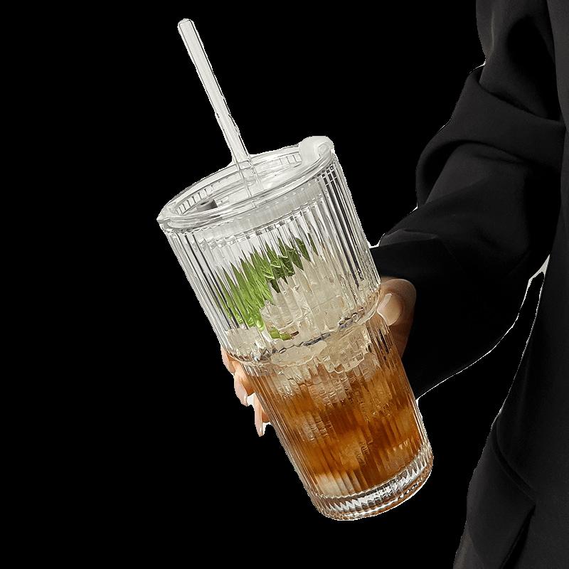 UO SOins Style Vertical Stripe Glass Tumbler