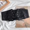 Chest Support Lace Cummerbunds PU Leather Waist Belt Personality Women Waistband  Daily