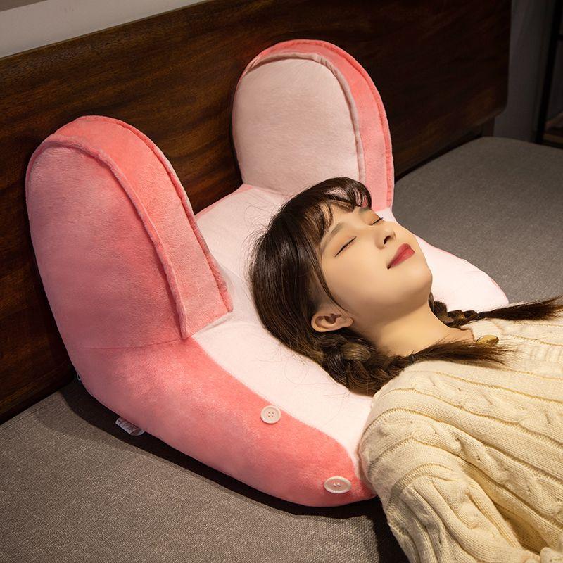 Cartoon Backrest Cushion Lumbar Support Pillow Triangle Reading Pillow Soft Headboard Cushion Can Be Disassembled Washed Office Rest Mat