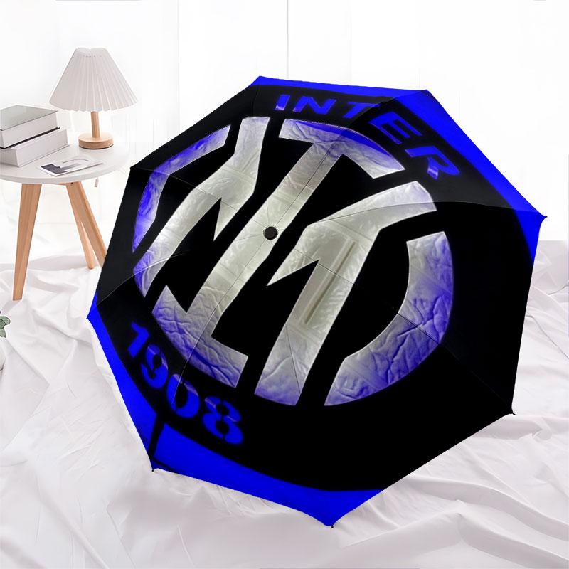 Inter Milan, Automatic Folding Umbrella, Portable and Foldable Design, 8 Ribs, a Christmas or Birthday Gift.