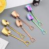 Heart-Handle Gold Stainless Steel Dessert Scoops