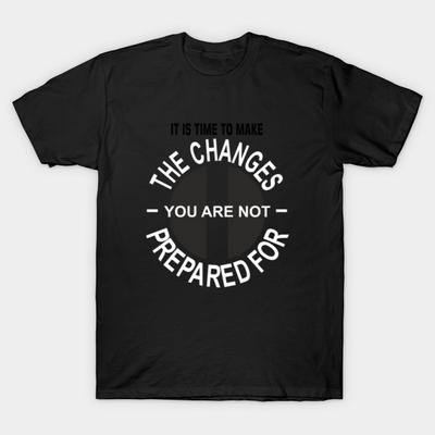 Asiatische Größe Herren Print T-Shirt Super Großes T-Shirt time-to-make-changes-to-change-your-life-quote-sen No-Cut Thermotransferdruck Baumwoll-T-Shirt
