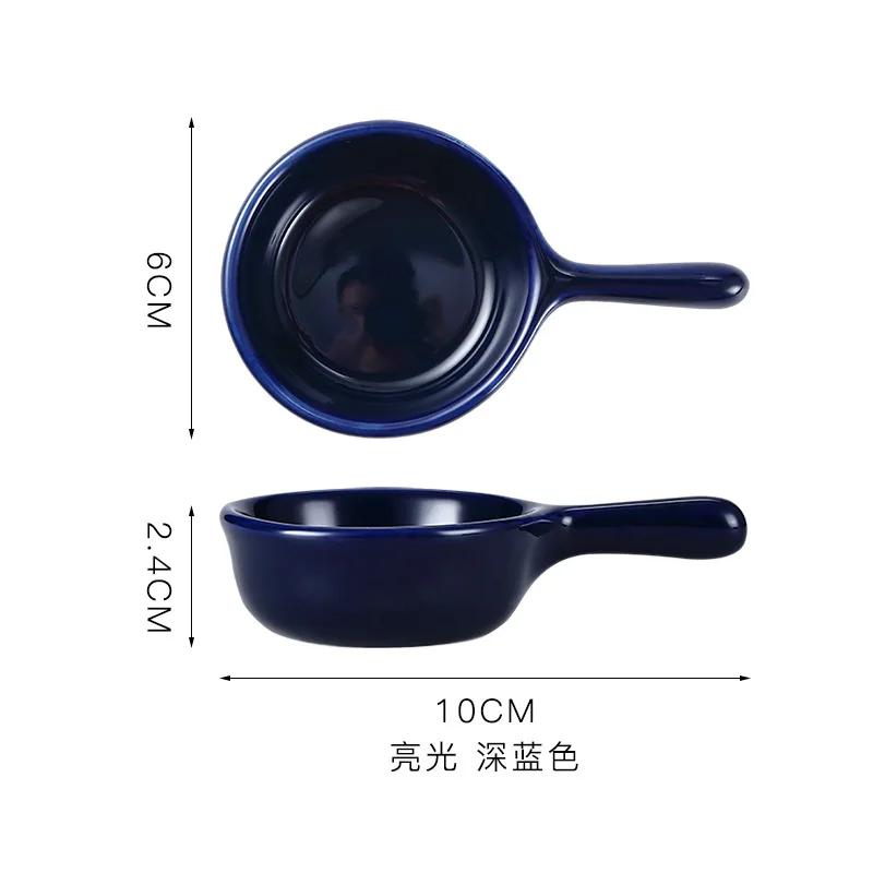 1Pcs Super Cute Ceramic Sauce Dish Mini Tray Small Plate Side Seasoning Dish Condiment Dishes Sushi Soy Snack Dipping Home Bowl