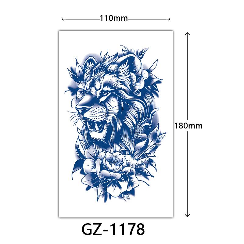 Herbal Tattoo Stickers, Juice Tattoo Stickers, Semi-Permanent English Letter Tattoo Stickers Tattoo
