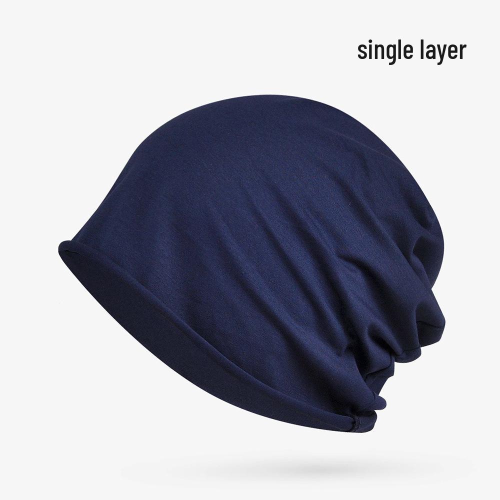 Unisex Lightweight Cotton Headscarf: Spring/Summer Breathable Cap & Sleep Hat
