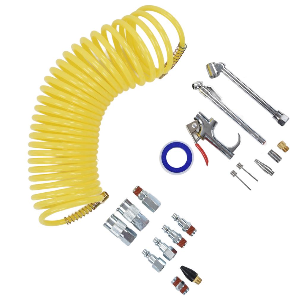 Luftkompressor Reifenschlauch-Kit 14in NPT Industrieller Anschluss Schnellkupplungen Ausblaspistolen-Set
