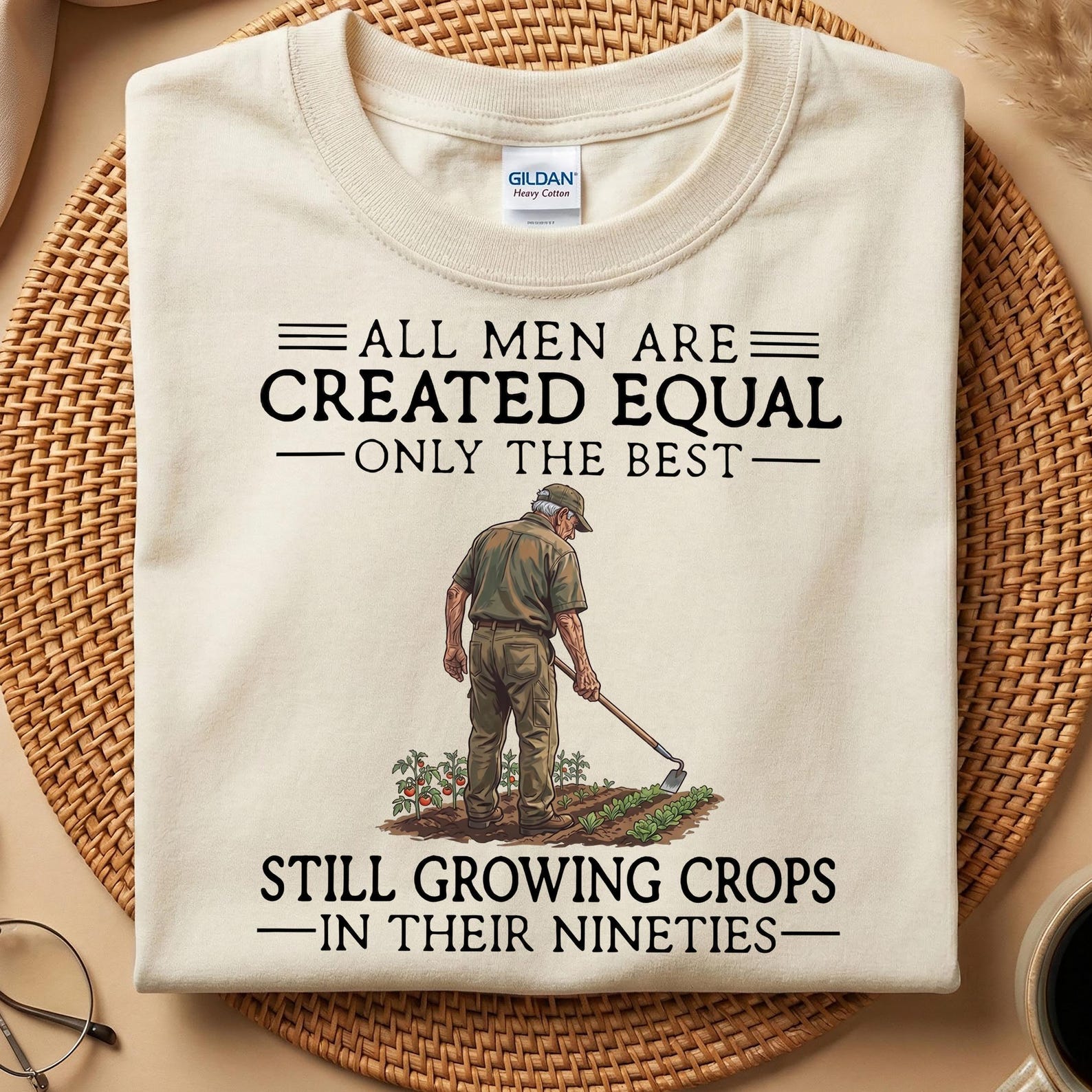 Funny Farmer 90th Birthday Shirt, Still Growing Crops In Their Nineties T-Shirt, Crop Farmer Shirt, Grandpa Farmer Tee 3XL