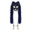Wikinger-Fuchsmaske mit Kunstfell-Kopfschmuck für Halloween-Karnevals-Kostüm
