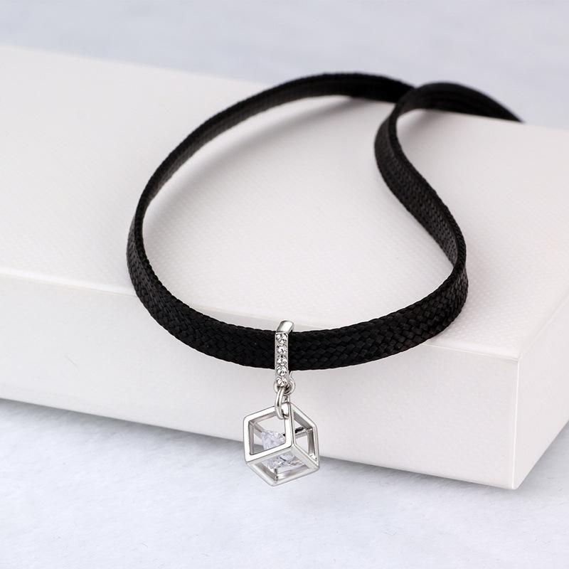Korean Fashionable Inspired Love Cube Choker Necklace For Women Ideal Gift For Occasions