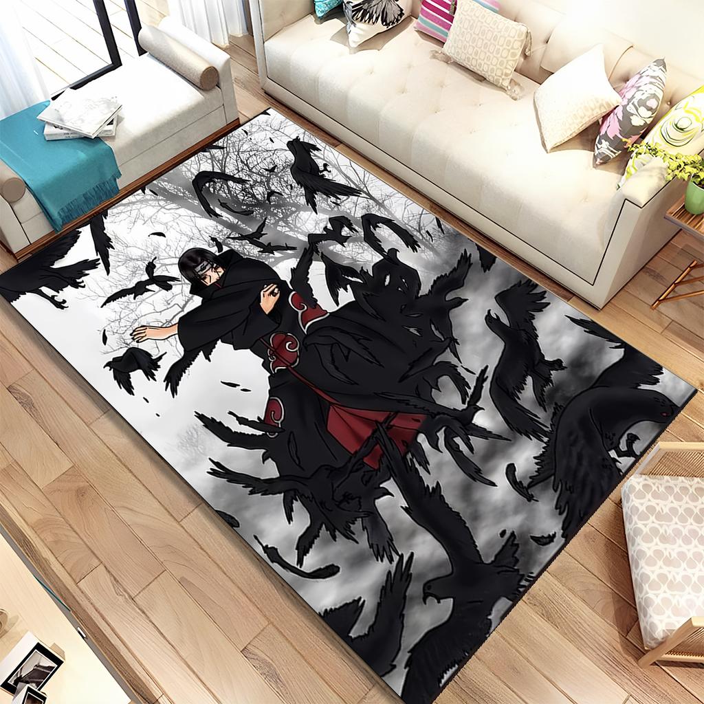3D I-Itachi Cartoon Japan Anime Carpet Rug for Living Room Bedroom Home Sofa Decoration,Kids Play Non-slip Floor Mat