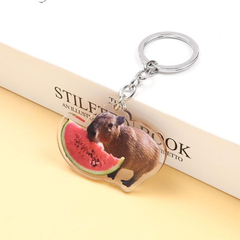 Capybara Keyring DIY Tags Backpack Luggage Keychains Ornaments Animal Keychain