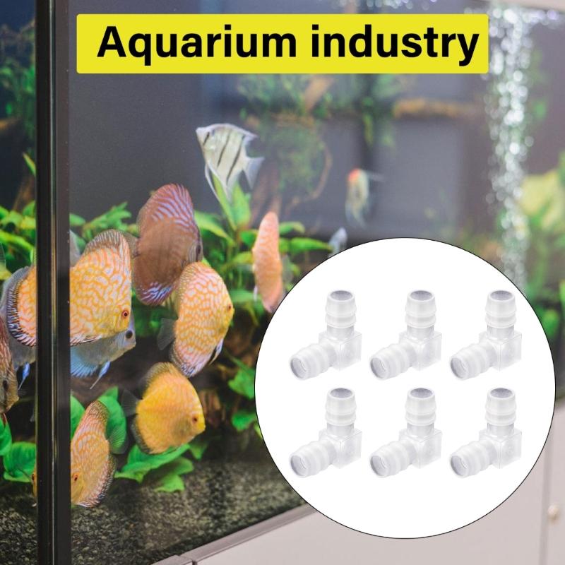 6Pcs 12mm Plastic Hose Joints L Shape 90 Degree Elbow Bend Water Pipe Connector 2-way Splitter Pipe Hose Joint Adapter