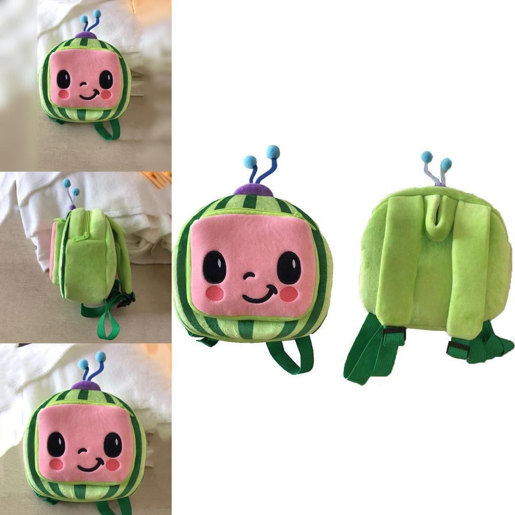 Adorable Cocomelon Plush Backpack For Kids Featuring Soft Material And Cute Design