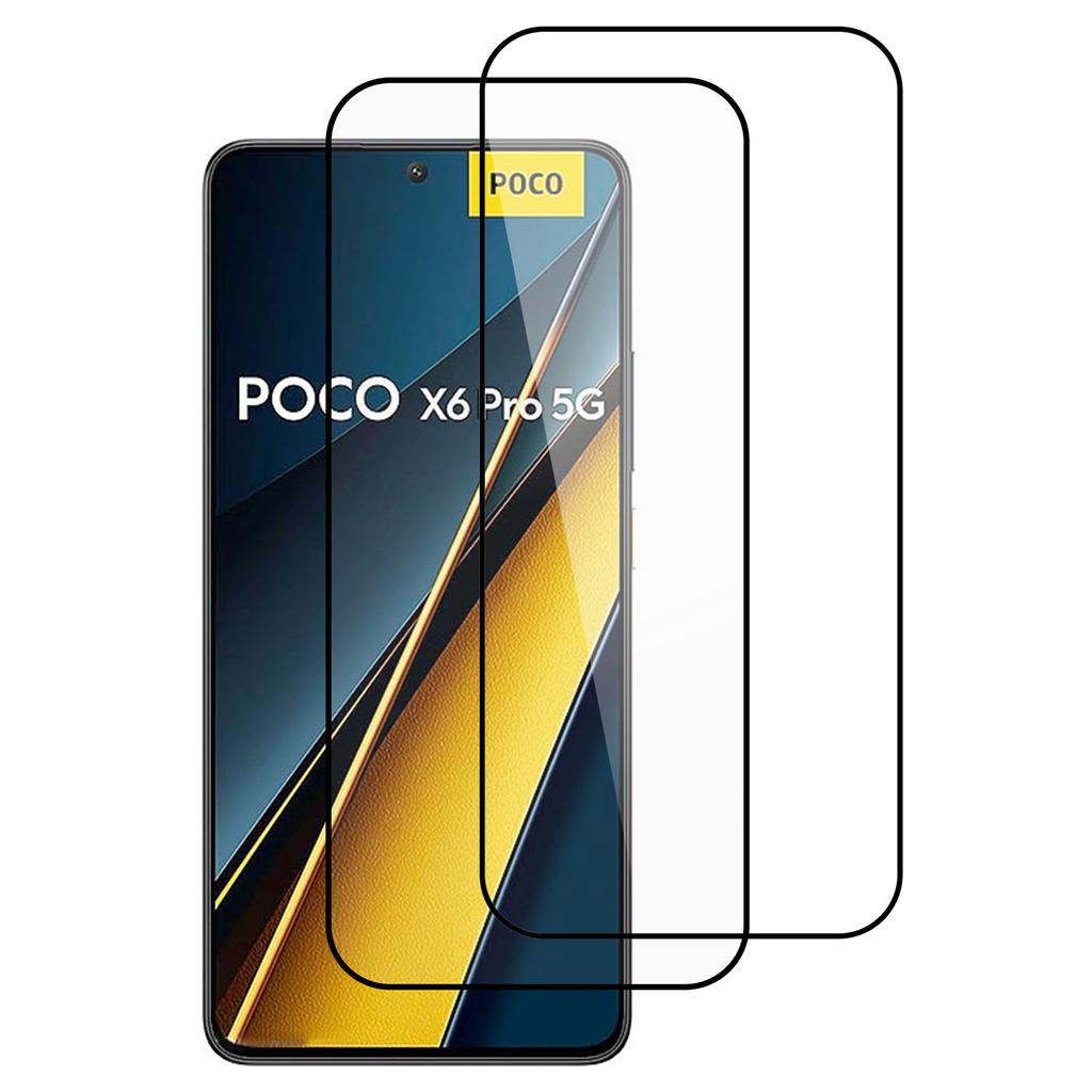 ITIETIE Für Xiaomi Poco X6 Pro 5G/Redmi K70E 5G 2 Stück Gehärtetes Glas 2,5 mm Hoher Aluminium Bildschirmschutz Siebdruckfolie