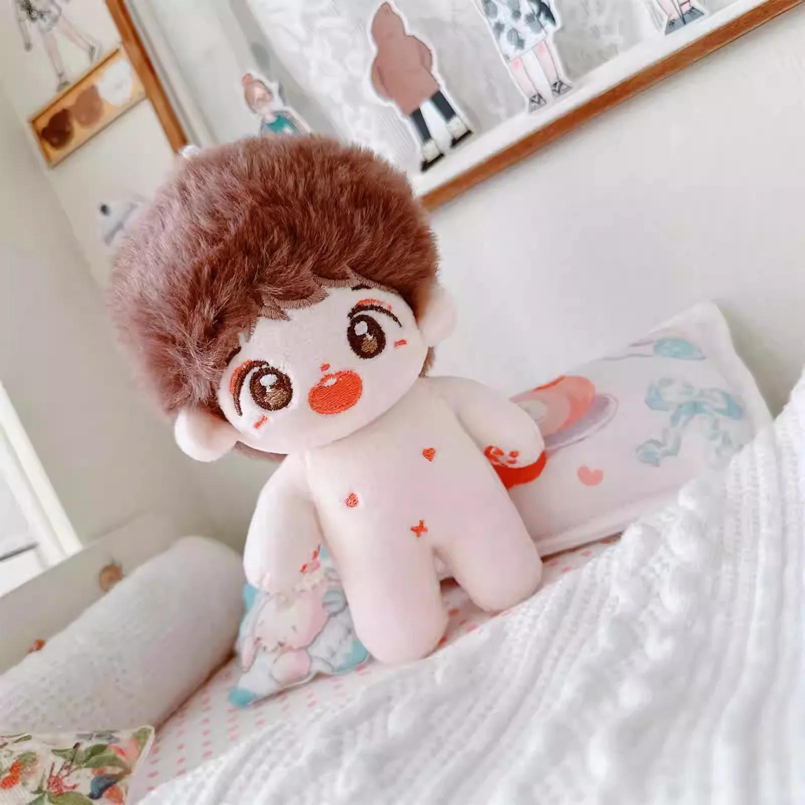 

10cm Cute Cartoon Mini Idol Stuffed Soft Doll Kawaii Cotton Plush Dolls with Skeleton Cute Soft Toys for Girls Birthday Gifts no skeleton doll