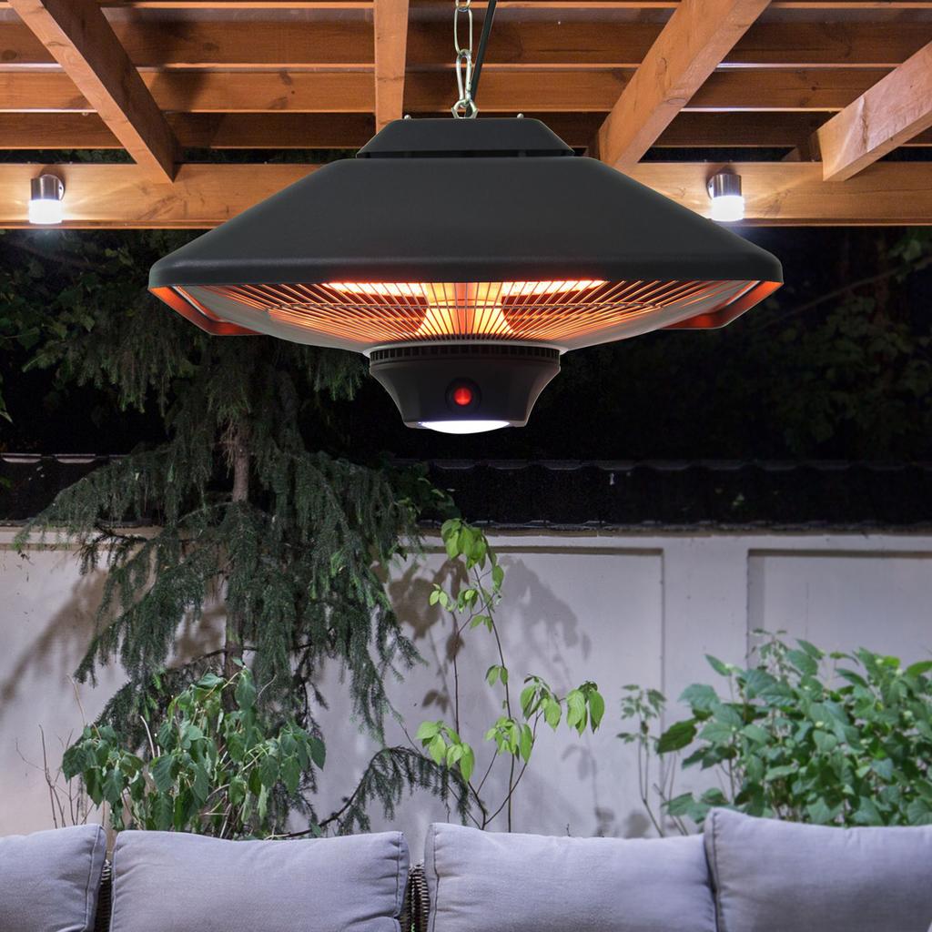 Hanging Electric Patio Heater with 2 Power Settings