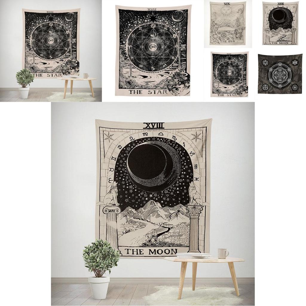 Tarot Wall Amkun Tapestry The Moon Star And Sun Medieval Divination Europe