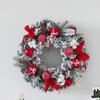 Wreath Decorations With Light Christmas Garland Decor Festive Garland Lighted 11.8Inch Wreath For Wall Winter Indoor Holiday