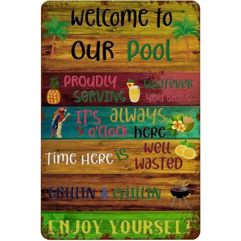 Vintage Man Cave Signs Coop Farm Garage Wall Decor Tin Sign Shabby Rusty Poster Board Decoration Tinplate Painting Metal Plates