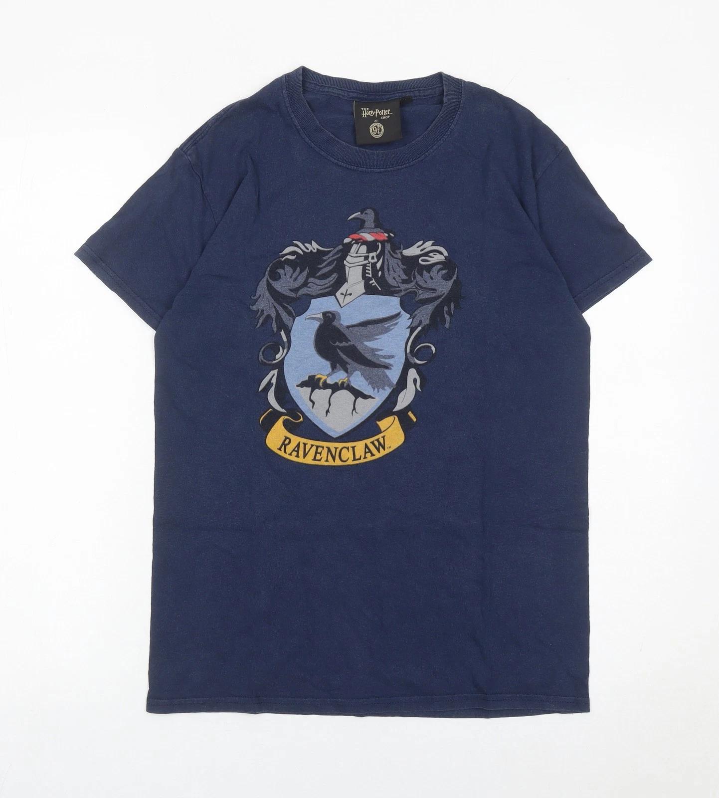 Harry Potter Ravenclaw T-Shirt Men Blue S Graphic Crest Cotton L