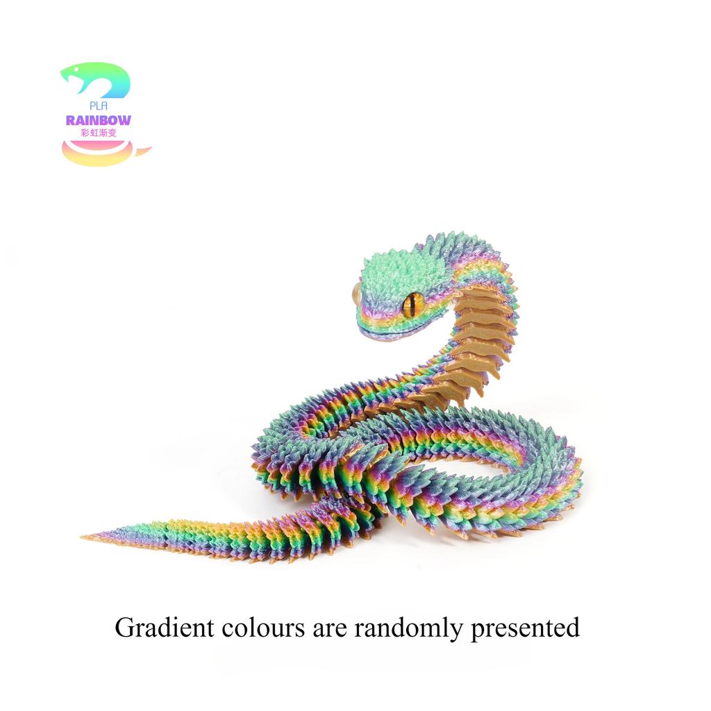 3D Printed Snake Rotatable Joints Snake Figurines Home Office Desktop Crafts Ornament Creative Home Garden Landscape DIY Animal