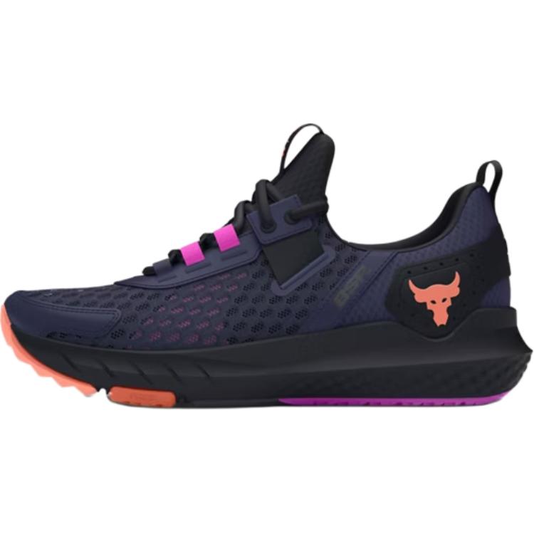 Under Armour Project Rock BSR 4 GS Midnight Navy Flare Orange Kids Sneakers Blue Black 3027346-400 40