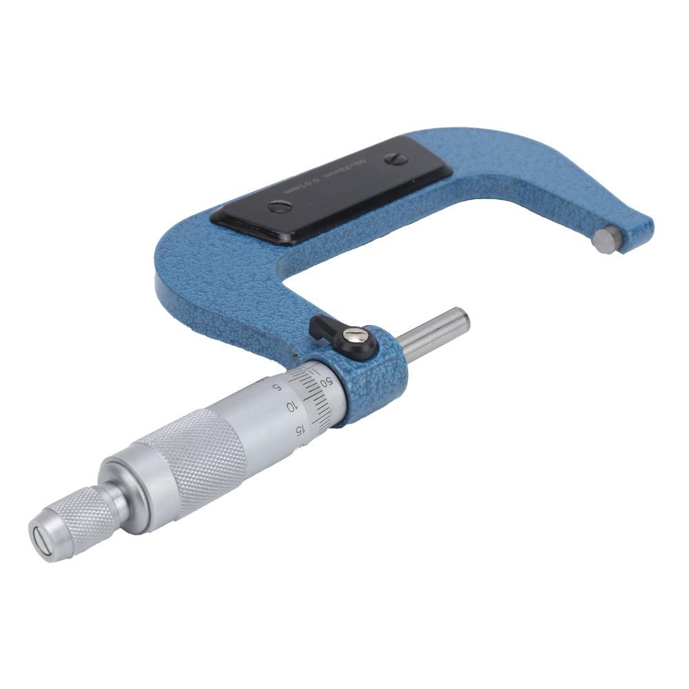 50-75mm Range Outside Micrometer 0.01mm Graduation Machinist Tool Micrometer Measuring Diameter