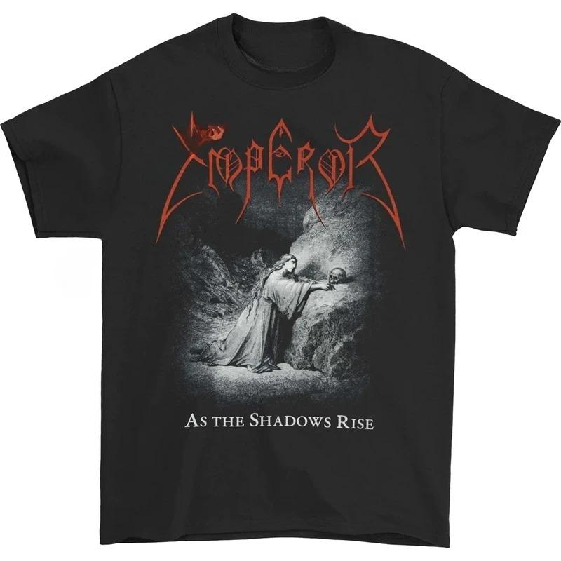 Norwegian Black Metal Rock Dark Band Cotton Tshirts Hip Hop 1991 Emperor Print Tee Men Women Retro Comfortable Loose Streetwear