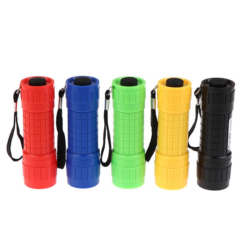 Mini Portable Abs Multifunctional Mini Strong Light Flashlight 9Leds Use Aaa Battery Flashlight Camping Emergency Flashlight