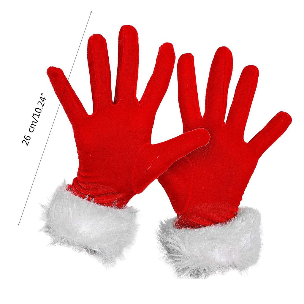 Guanti di Babbo Natale Luminosi al Buio Guanti per Costume da Babbo Natale Accessori per Feste Festival Guanti Luminosi Scaldamani