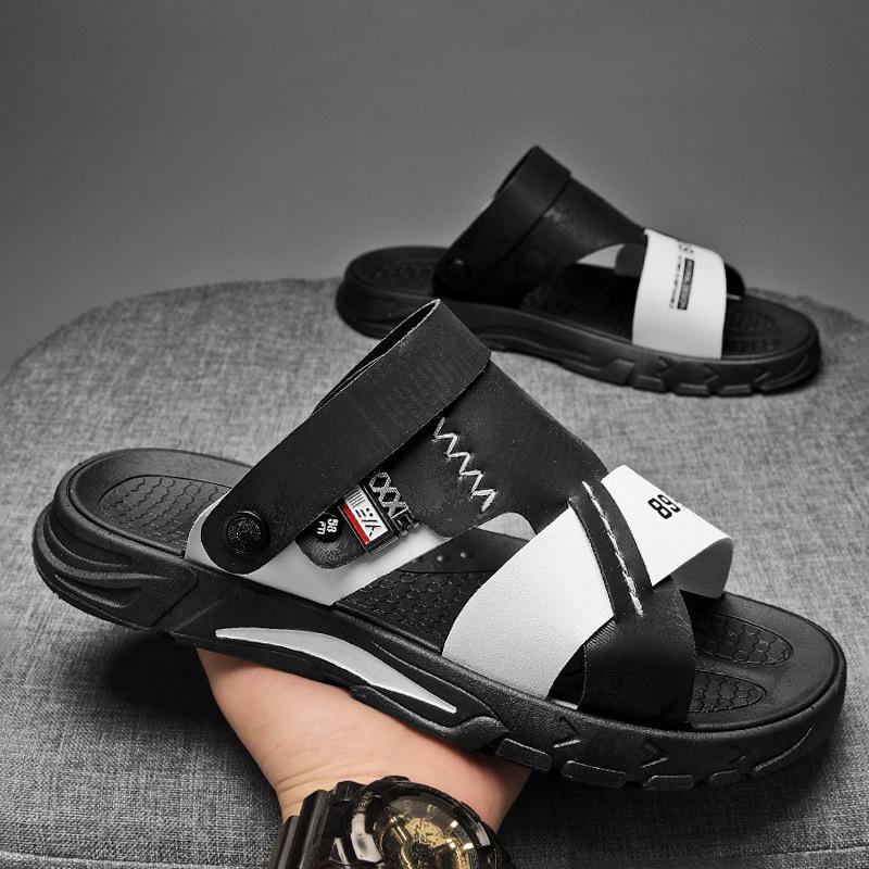 

Римские сандалии летние новые нескользящие и износостойкие двухслойные дышащие классные тапочки мужские повседневные пляжные туфли для отдыха на природе 39