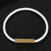 Trendy White Leather Bracelet Women Bangle Charm Women Wristband Jewelry Gift