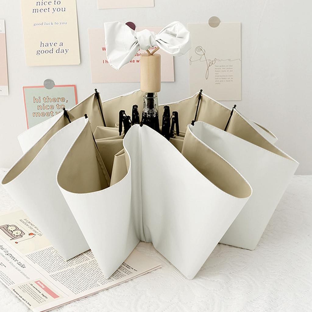 Reseparaply Glassfärg Sol Regnskydd UV-skydd Fällbart Bärbart Paraply för Män