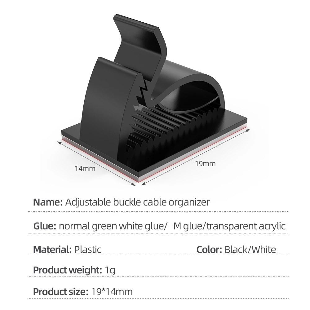Xiaomi 50/10PCS Adjustable USB Cable Organizer Manager Cable Winder Management Protector Desktop Clip Car Wire Holder Mouse Keyboard