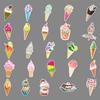 50 Fotos Ins-Stil-Serie Cartoon-Eiscreme-Doodle Kreativer Laptop-Gitarre Wasserbecher DIY-Dekorationsaufkleber