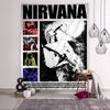 Nirvana Band Magazine Classic Anime Cartoon Tapestry Art Science Fiction Room Home Decor Wall Hanging Home Decor
