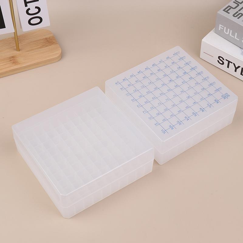 Πλαστική Εργαστηριακή Θήκη Σωλήνων 100 Οπών Ράφι Χρήση Για Σωλήνα Κρυοσυντήρησης 2ml 1.5ml 1.8ml Με Καπάκι Σύνδεσης